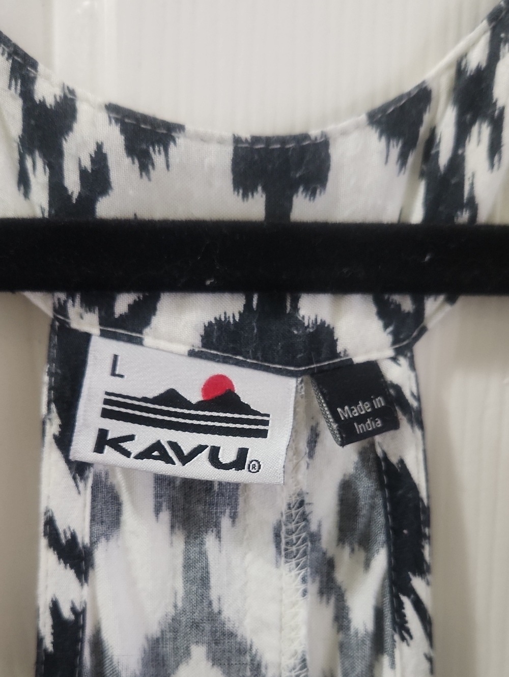 Kavu Navy and White Printed Racerback High-Low Dress - Picture 3 of 5